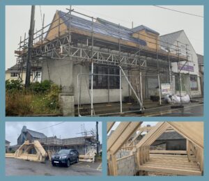 Addition of a new attic roof to allow construction of a flat