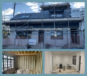 Collage of images showing wiring, and external finishes